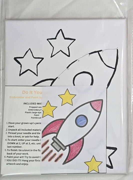 DIY Embroider and Paint Rocket