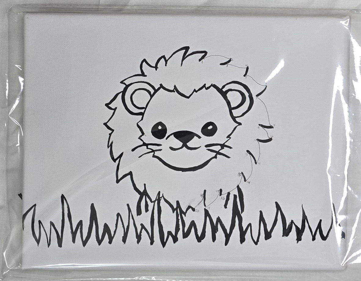 DIY Embroider and Paint Lion