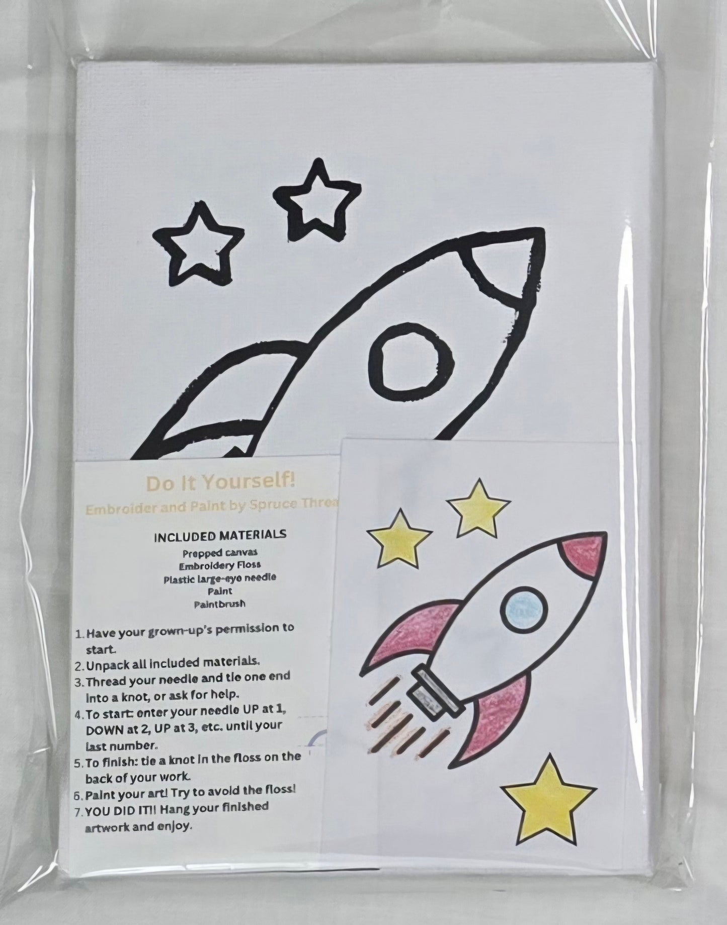 DIY Embroider and Paint Rocket