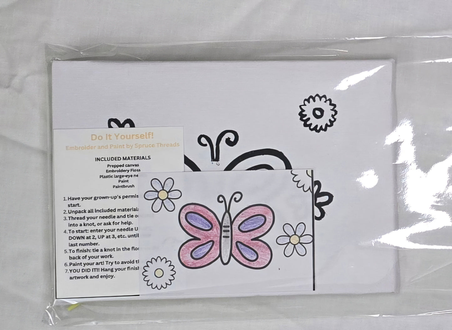 DIY Embroider and Paint Butterfly