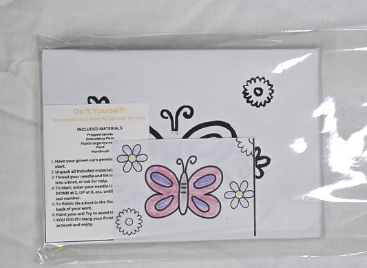 DIY Embroider and Paint Butterfly