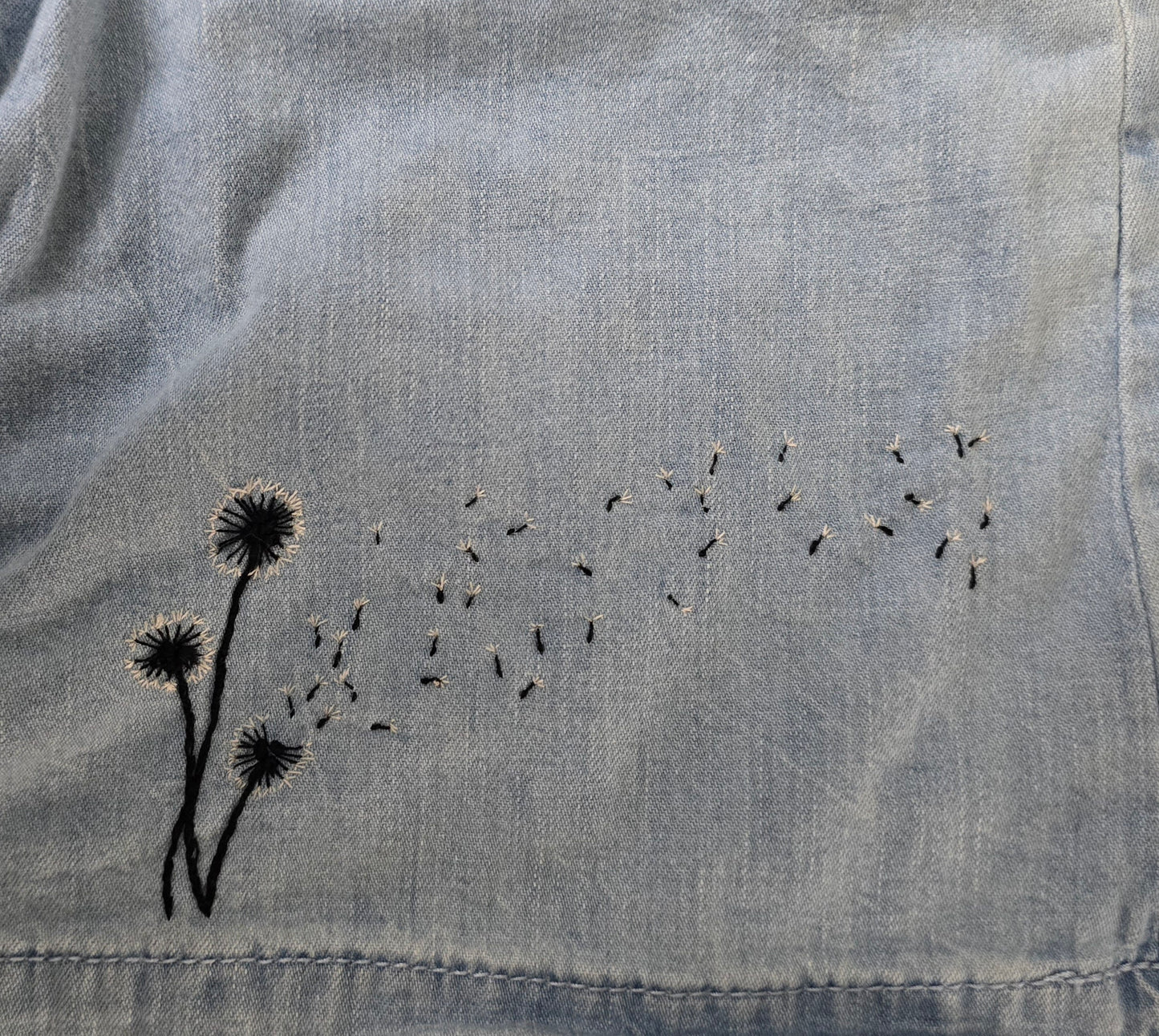 Dandelion jean skirt